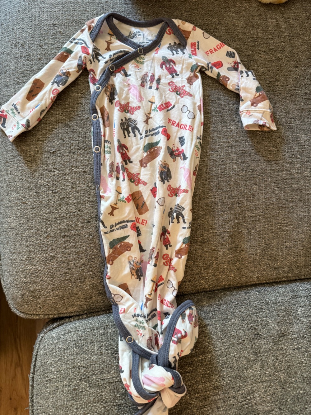 Copper Pearl A Christmas Story Knotted Gown Pajamas NB